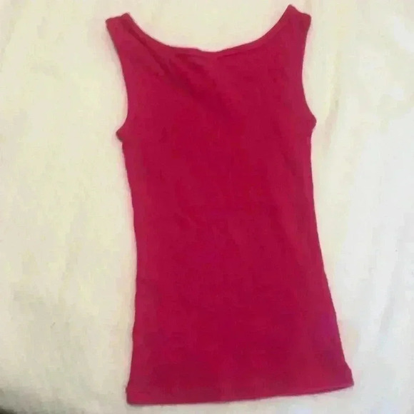 🛍 3 for $20 JUSTICE Girls Pink Ribbed Tank - Picture 3 of 3